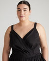 Bellport Sateen Crossover Dress - Black Image Thumbnmail #2