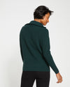 Blanket Half-Zip Sweater - Forest Green Image Thumbnmail #4