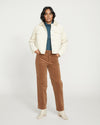 Cassidy High Rise Straight Corduroy Pants - Foie Gras Image Thumbnmail #1