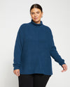 Chevron Blanket Sweater - Storm Image Thumbnmail #1