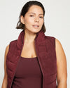 Comfort Panel Sport Puffer Vest - Black Cherry Image Thumbnmail #1