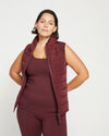 Comfort Panel Sport Puffer Vest - Black Cherry Image Thumbnmail #2