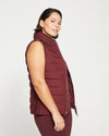Comfort Panel Sport Puffer Vest - Black Cherry Image Thumbnmail #3