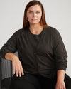 Savvy Fine Knit Cardigan - Graphite Image Thumbnmail #1