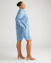 Stretch Cotton Chambray Rubicon Shirtdress - Cove Blue Image Thumbnmail #2