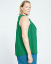 Crepe Jersey Cowl Tank Blouse - Jardin Image Thumbnmail #3