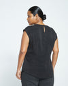 Cooling Stretch Cupro Shell Top - Black Image Thumbnmail #5