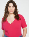 Double V Tee - Cerise Image Thumbnmail #1