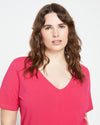 Double V Tee - Cerise Image Thumbnmail #2