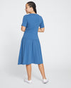 Sunday Garden T-Shirt Dress - Bleu Scolaire Image Thumbnmail #4