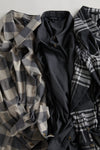Elbe Stretch Cotton Flannel Shirt Classic Fit - Neutral Check Image Thumbnmail #5
