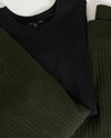 Aspen Rib T-Shirt Dress - Black Image Thumbnmail #3