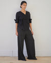 Stephanie Wide Leg Ponte Pants - Storm Houndstooth Image Thumbnmail #2