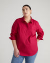 Elbe Popover Stretch Poplin Shirt Classic Fit - Cerise Image Thumbnmail #1