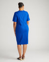 Envelope Neck Ponte Dress - Tanzanite Image Thumbnmail #3