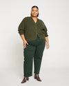 Etta High Rise Straight Leg Jeans 28 Inch - Forest Green Image Thumbnmail #1