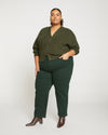 Etta High Rise Straight Leg Jeans 28 Inch - Forest Green Image Thumbnmail #3
