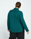 Elbe Liquid Jersey Shirt Classic Fit - Forest Green Image Thumbnmail #5