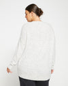Fuzzy High-Low Sweater - Cloudy Sky Image Thumbnmail #4