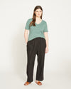 Iris Linen Easy Pull-On Pants - Black Image Thumbnmail #5
