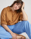 Iris Linen Easy Pull-On Pants - Hamptons Hydrangea Image Thumbnmail #1