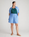 Juniper Linen Easy Pull-On Shorts - Hamptons Hydrangea Image Thumbnmail #4