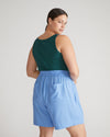 Juniper Linen Easy Pull-On Shorts - Hamptons Hydrangea Image Thumbnmail #1