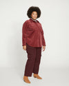 Karlee Stretch Cotton Twill Cargo Pants - Black Cherry Image Thumbnmail #1