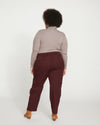 Karlee Stretch Cotton Twill Cargo Pants - Black Cherry Image Thumbnmail #4