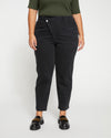 Katie High Rise Crossover Jeans - Broken Black Image Thumbnmail #2