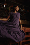 Paloma Tiered Cupro Dress - Potion Purple Image Thumbnmail #1