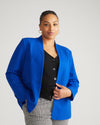 Lennox Collarless Ponte Blazer - Tanzanite Image Thumbnmail #2