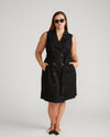 Hudson Linen Trench Dress - Black Image Thumbnmail #1