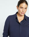 Elbe Popover Liquid Jersey Shirt Classic Fit - Midnight Image Thumbnmail #2