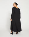 Athena Long Sleeve Divine Jersey Dress - Black Image Thumbnmail #4