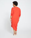 Iconic Long Sleeve V-Neck Geneva Dress - Sanguinello Image Thumbnmail #4