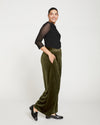 Luxe Belted Velvet Pant - Candlestick Image Thumbnmail #3