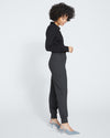Luxe Laid-Back Ponte Joggers - Charcoal Image Thumbnmail #3