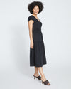 Ambroeus Smocked Poplin Dress - Black Image Thumbnmail #3