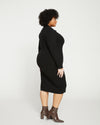 Milano Knit Polo Dress - Black Image Thumbnmail #3