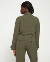 Nadia Crepe Jersey Military Jacket - Nori Image Thumbnmail #4