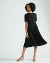 Devi Liquid Jersey Dress - Black Image Thumbnmail #1