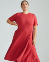 Devi Liquid Jersey Dress - Sangria Image Thumbnmail #1