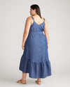 Perfect Tencel Chambray Flutter Hem Dress - Midnight Blue Image Thumbnmail #3