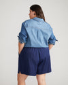 Perfect Tencel Chambray Shorts - Cerulean Image Thumbnmail #3