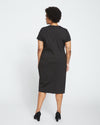 Executive Ponte Dress - Slate Pinstripe Image Thumbnmail #4