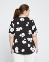 Tee Rex - Black with Painted Flowers Image Thumbnmail #4