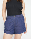 Capri Chambray Shorts - Dark Indigo Image Thumbnmail #2
