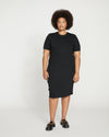 Aspen Rib T-Shirt Dress - Black Image Thumbnmail #1