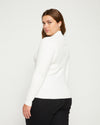 Cool Knit Mockneck Sweater - Cream Image Thumbnmail #3